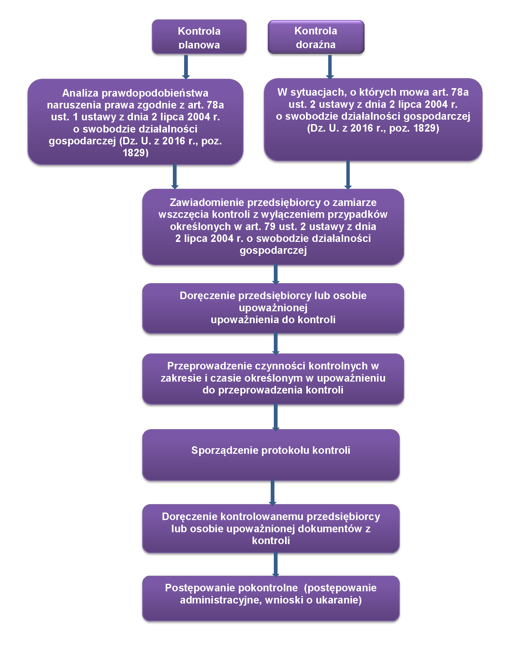 schemat procedury kontroli